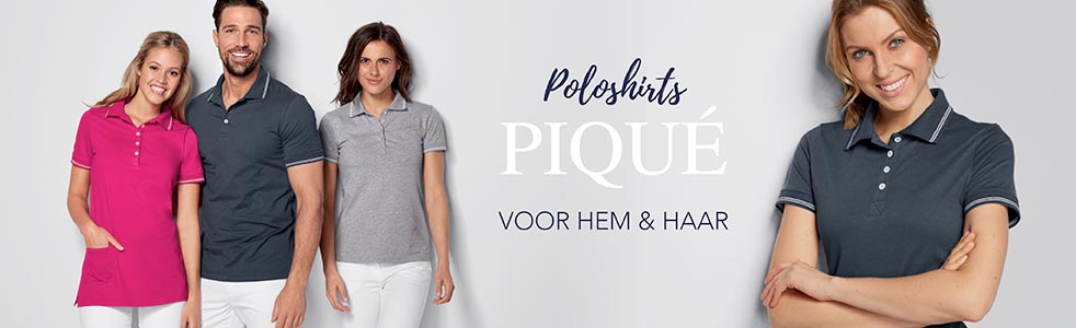 Poloshirts in piqué Poloshirts in piqué