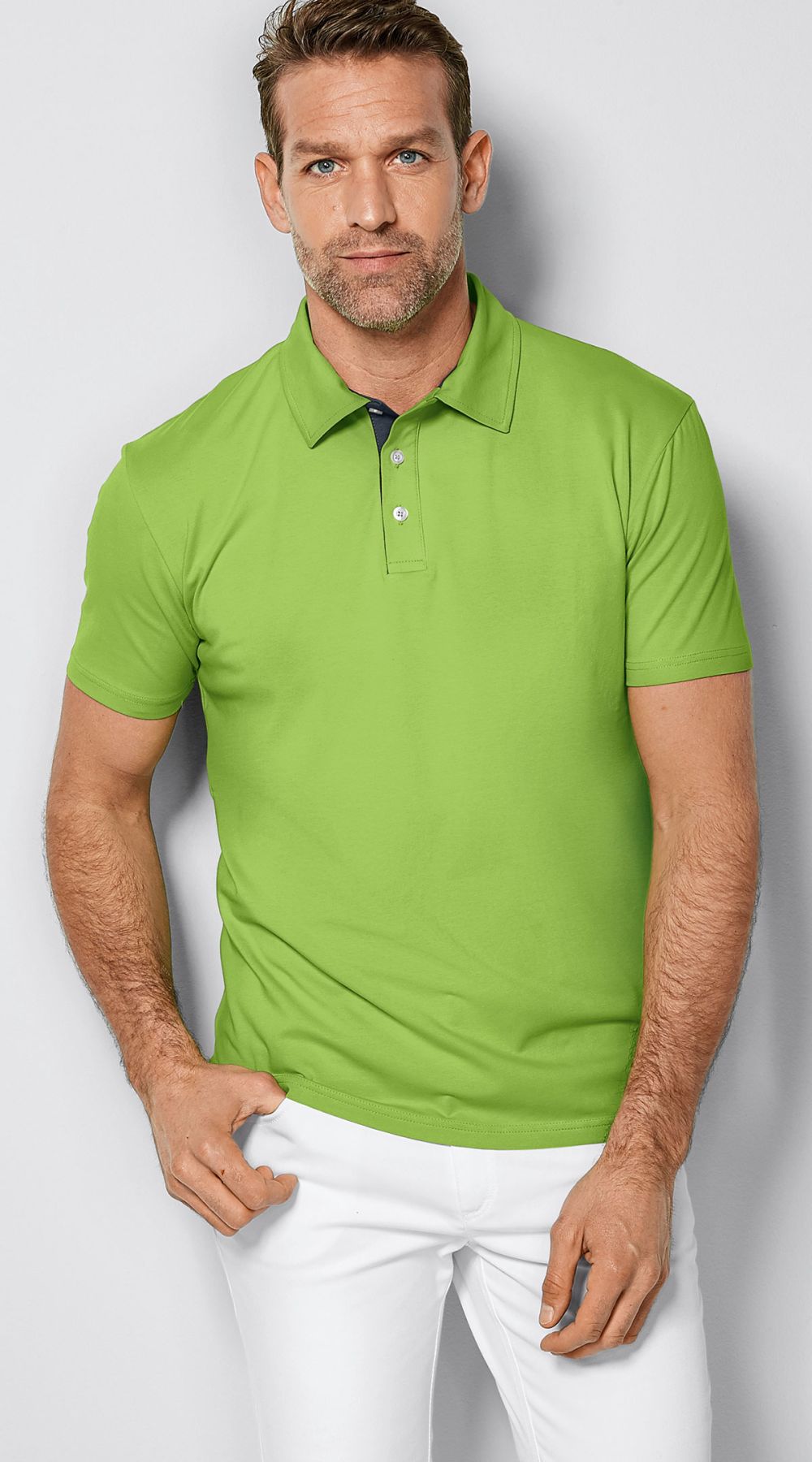 Herenshirt met kraag – single jersey 