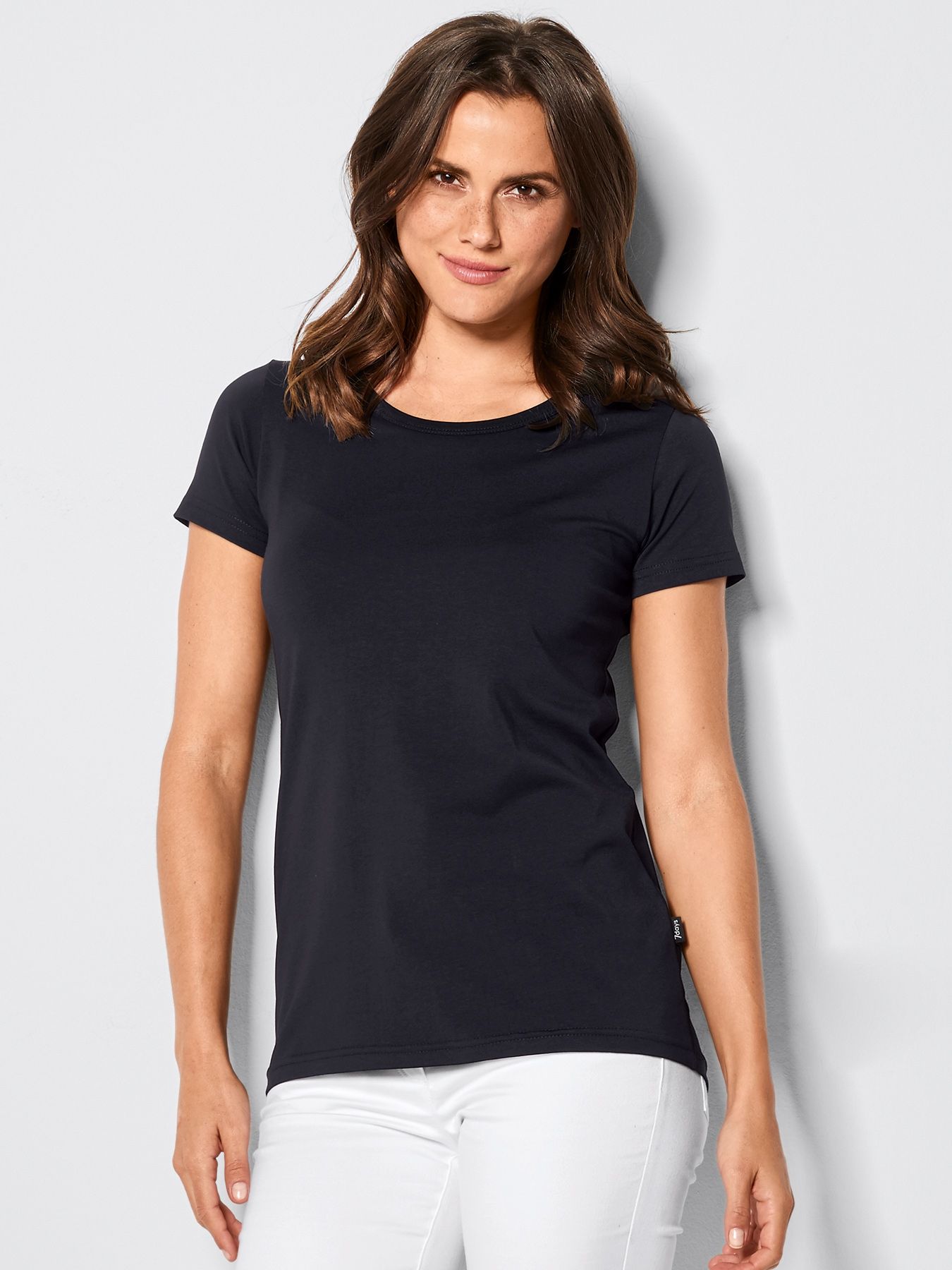 Dames T-shirt met iets langer achterpand CORIA