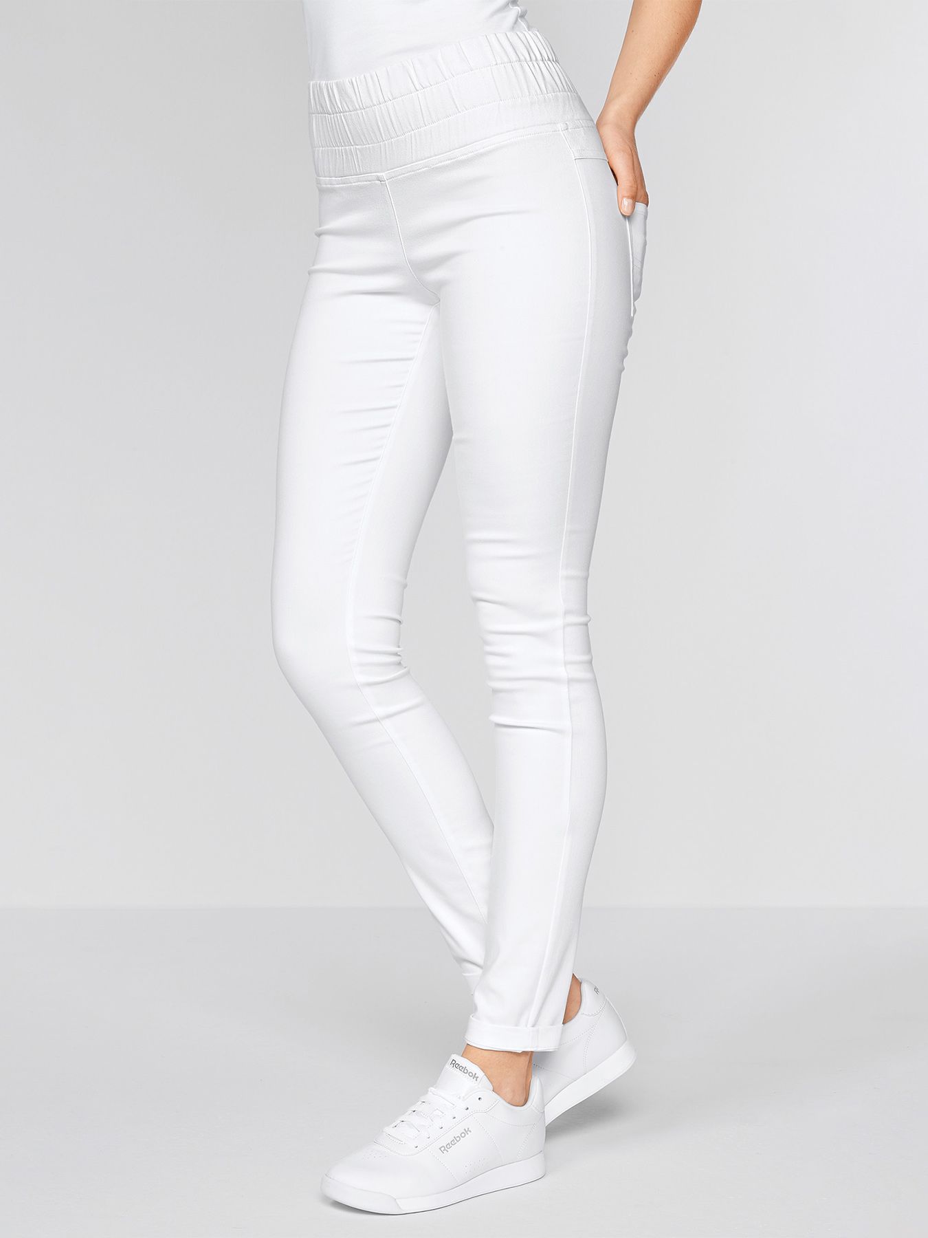 Witte tregging hoge taille store