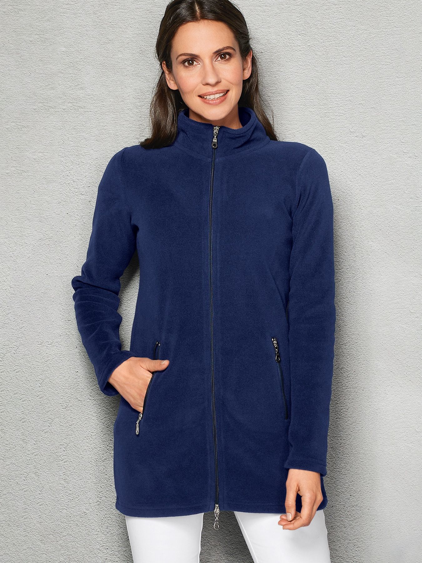 Lange fleecevest