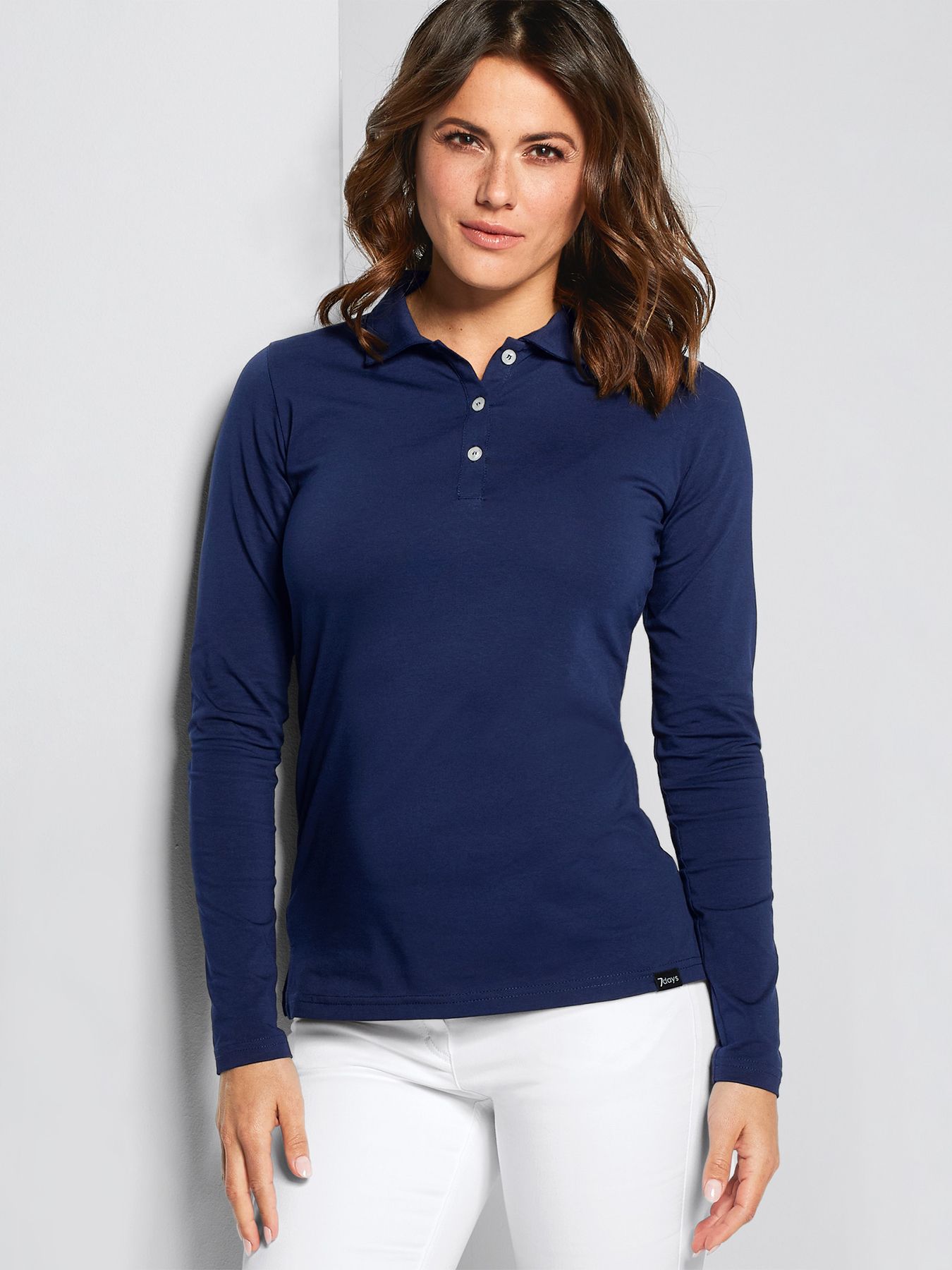 Dames poloshirt met lange mouwen LODI – single jersey