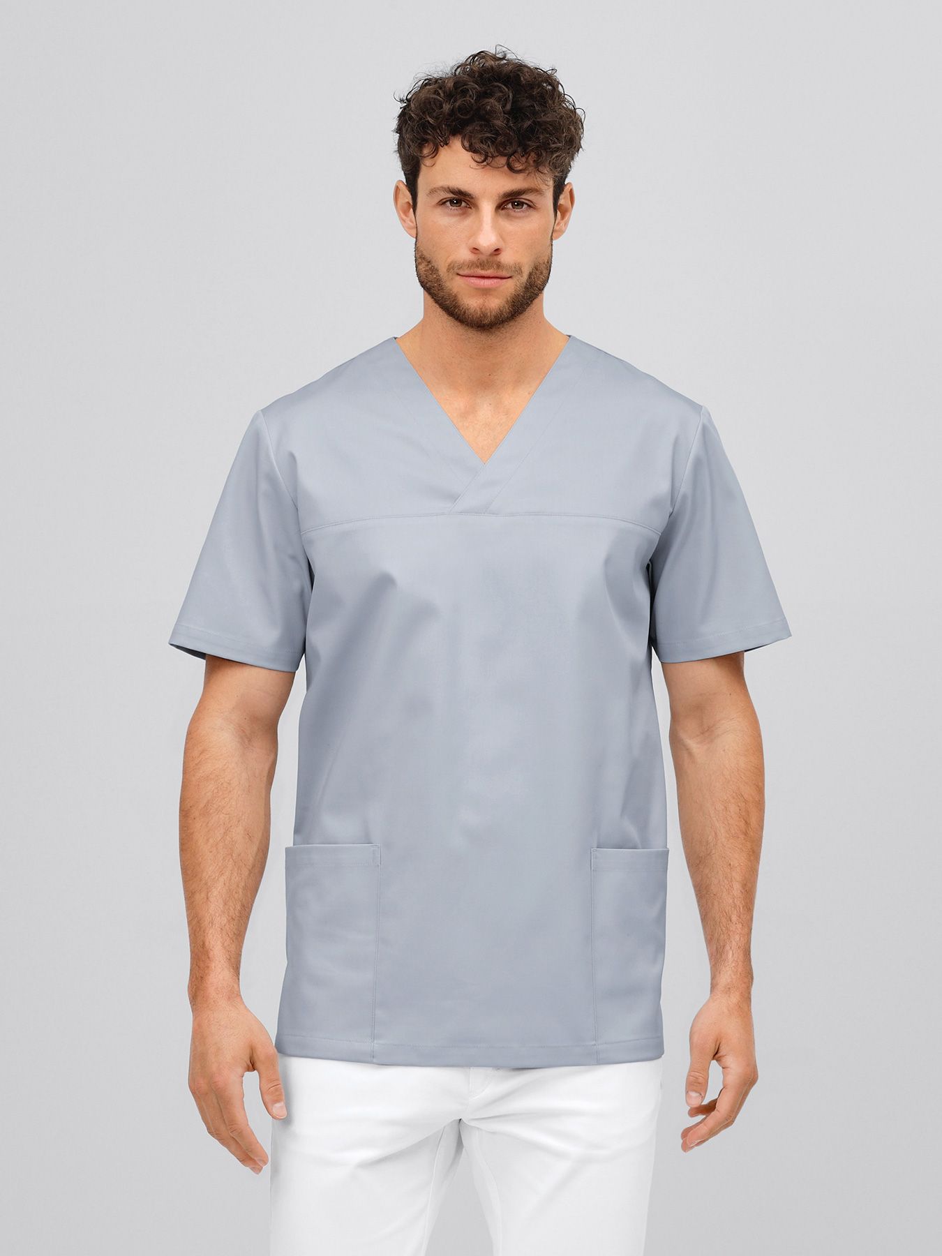 Slip-on tuniek unisex met V-hals – 60°-was