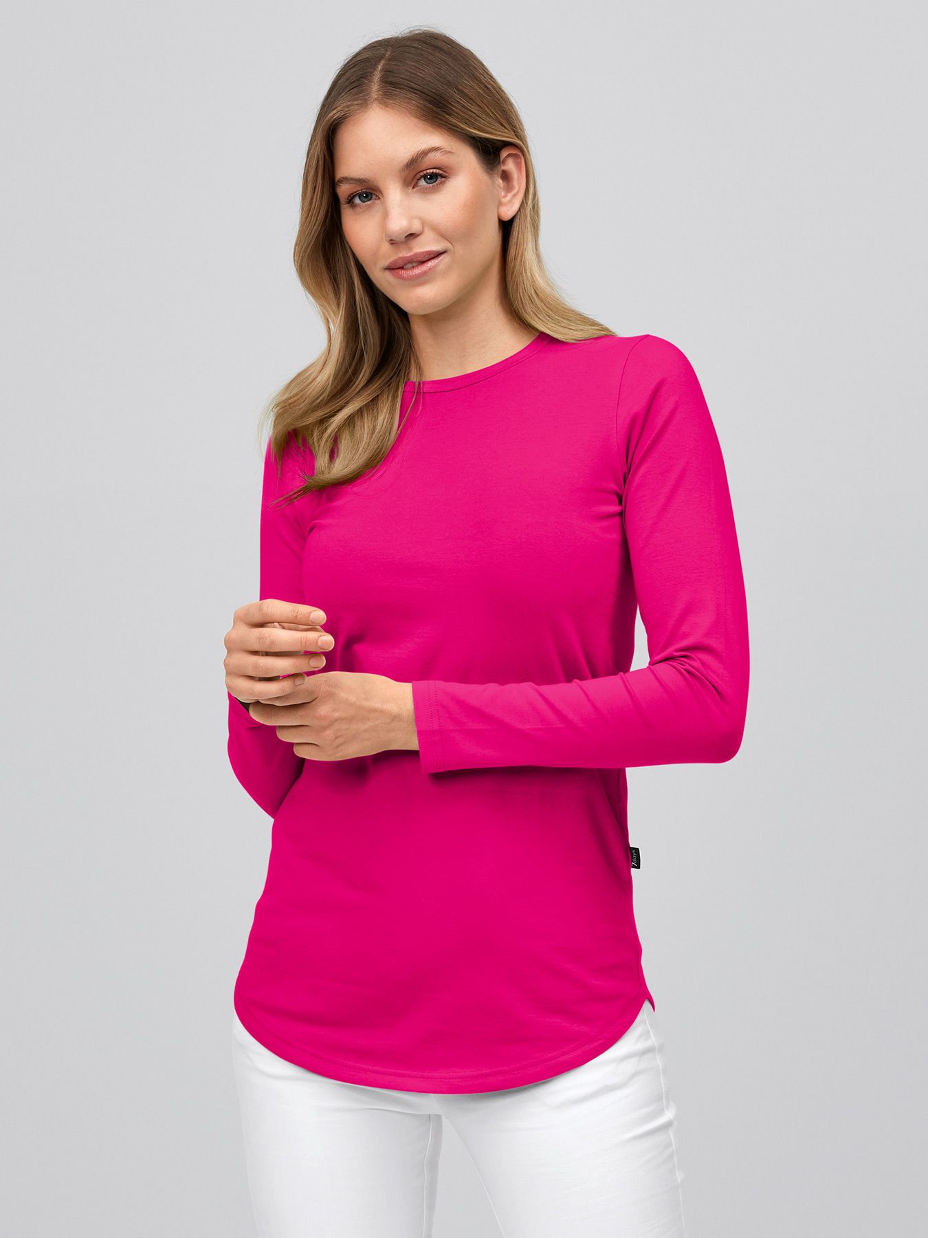 Damesshirt met lange mouwen, 60°-was