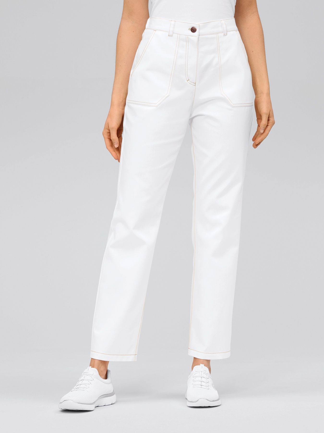 Damesbroek met contrasterende naden