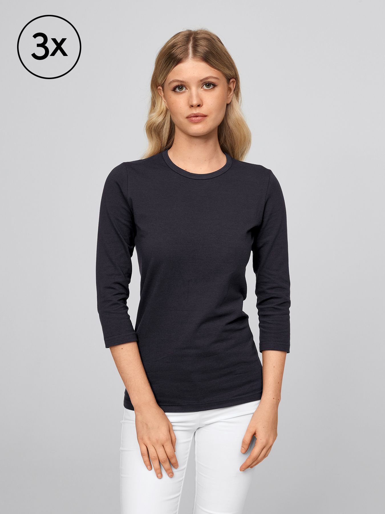 Shirt met ¾-mouw AREL 3-pack