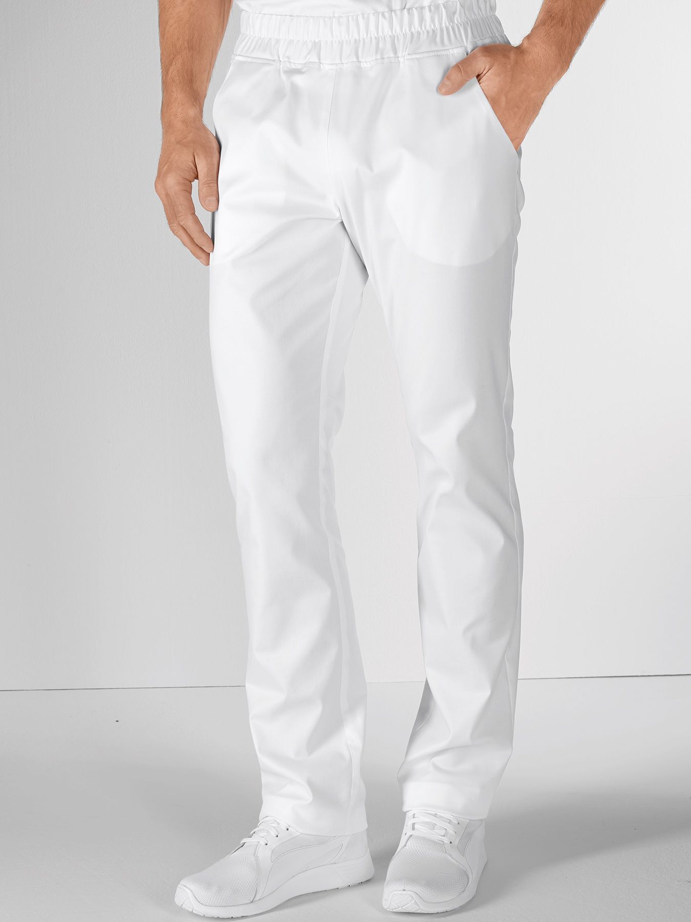 Lichte herenbroek met elastische tailleboord – stretch 