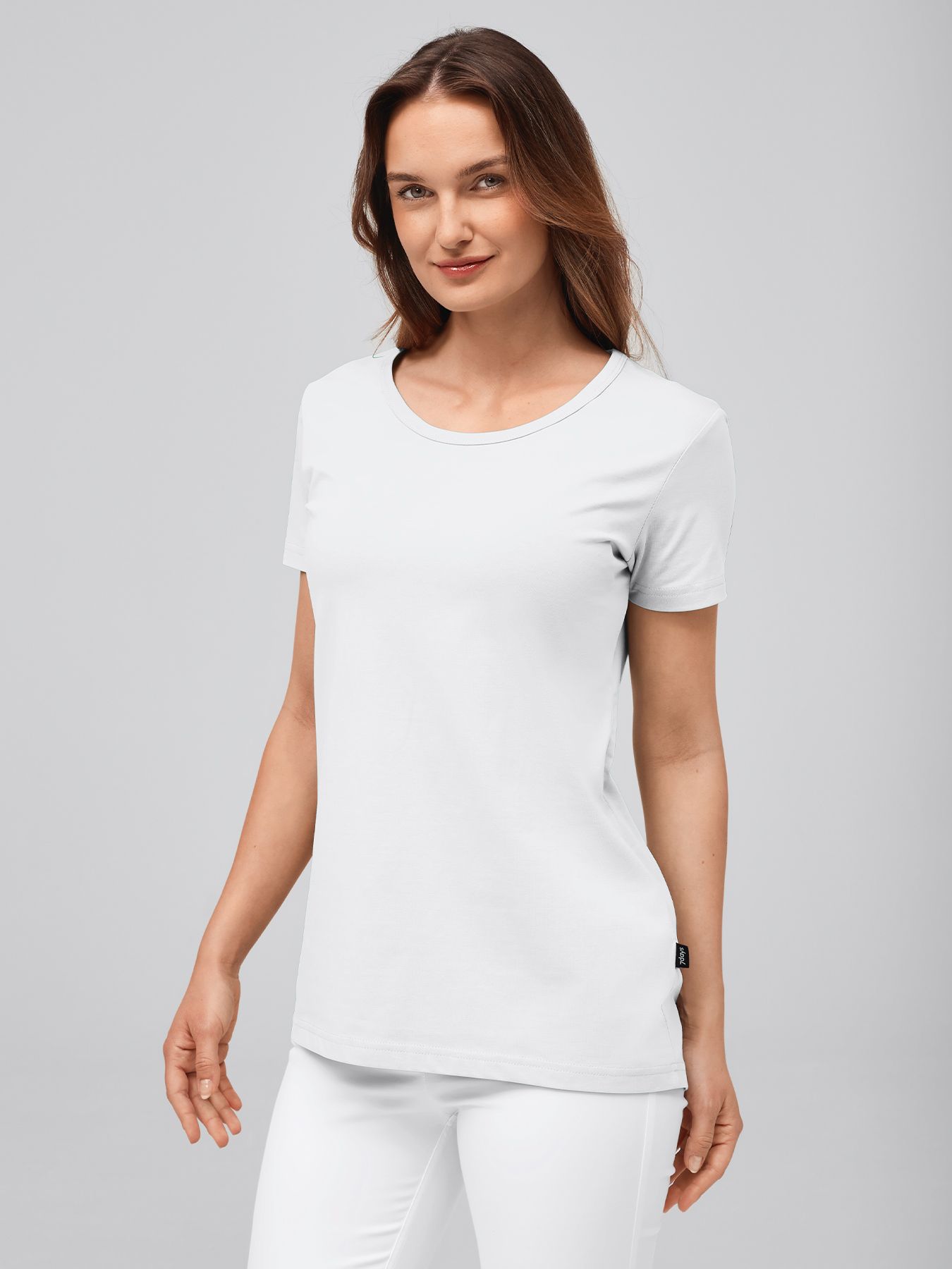 Dames T-shirt met iets langer achterpand CORIA
