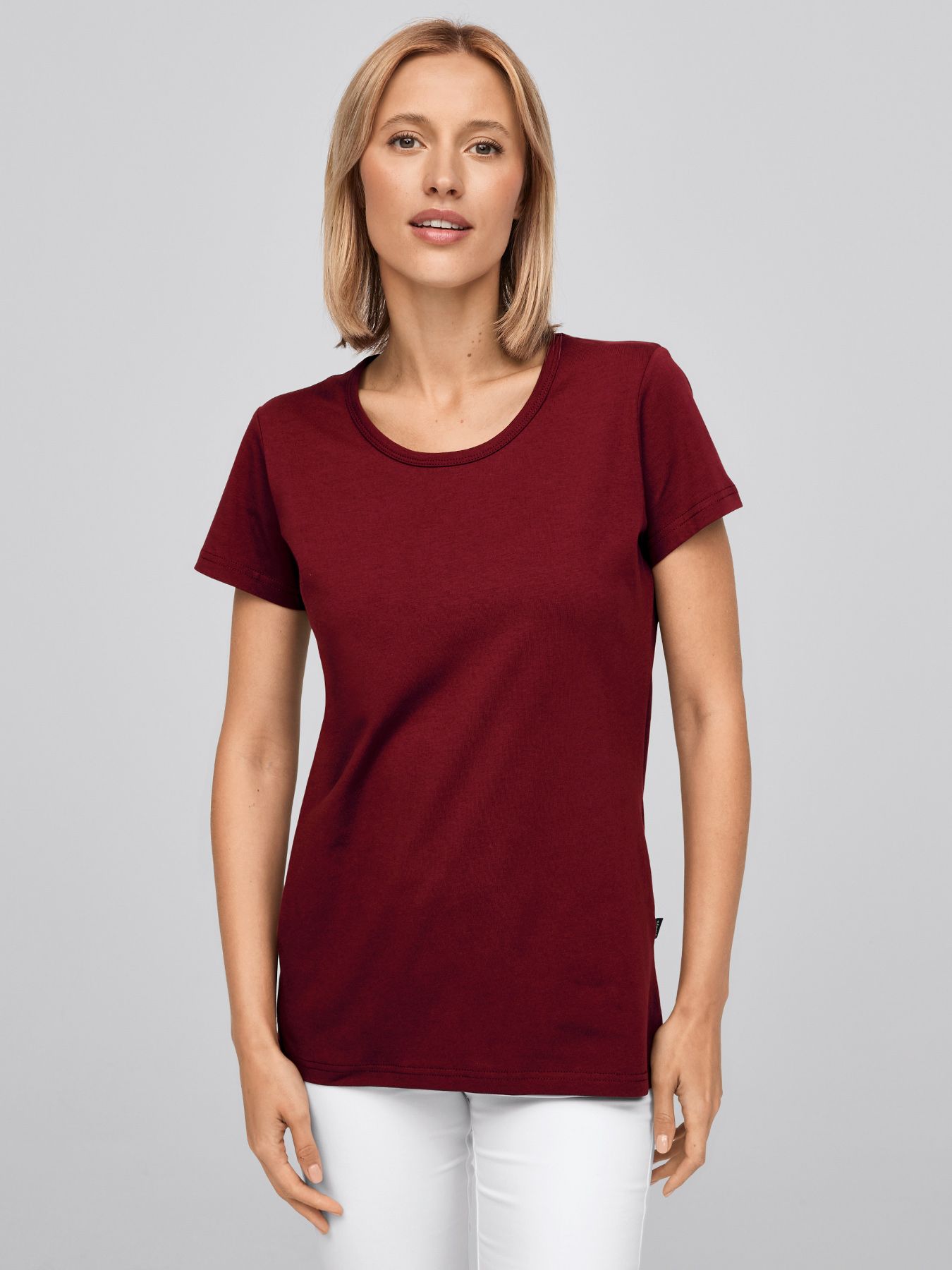 Dames T-shirt met iets langer achterpand CORIA