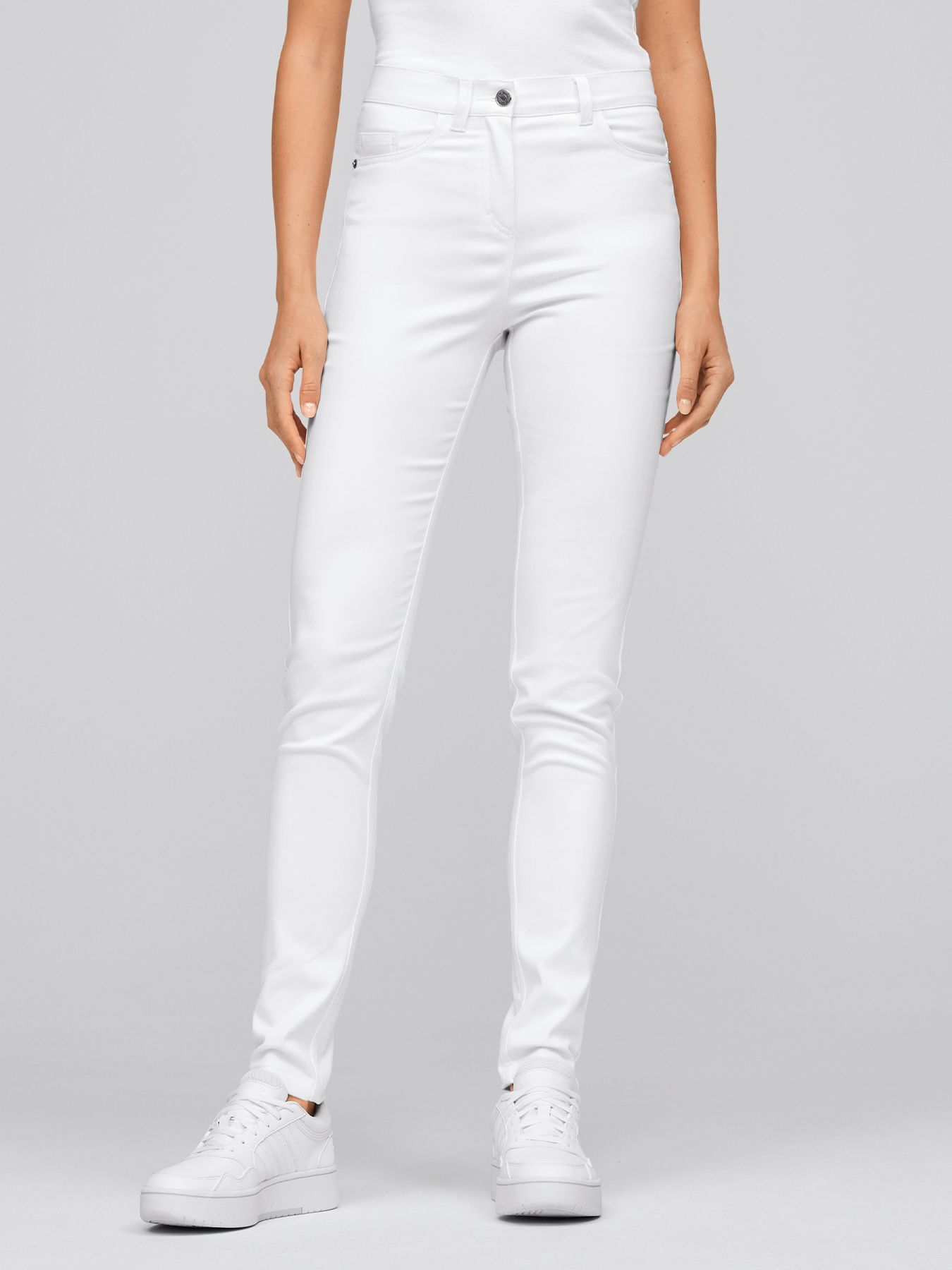 Damesjeans met hoge taille VICTORIA – ondoorzichtige coverflex-stretch