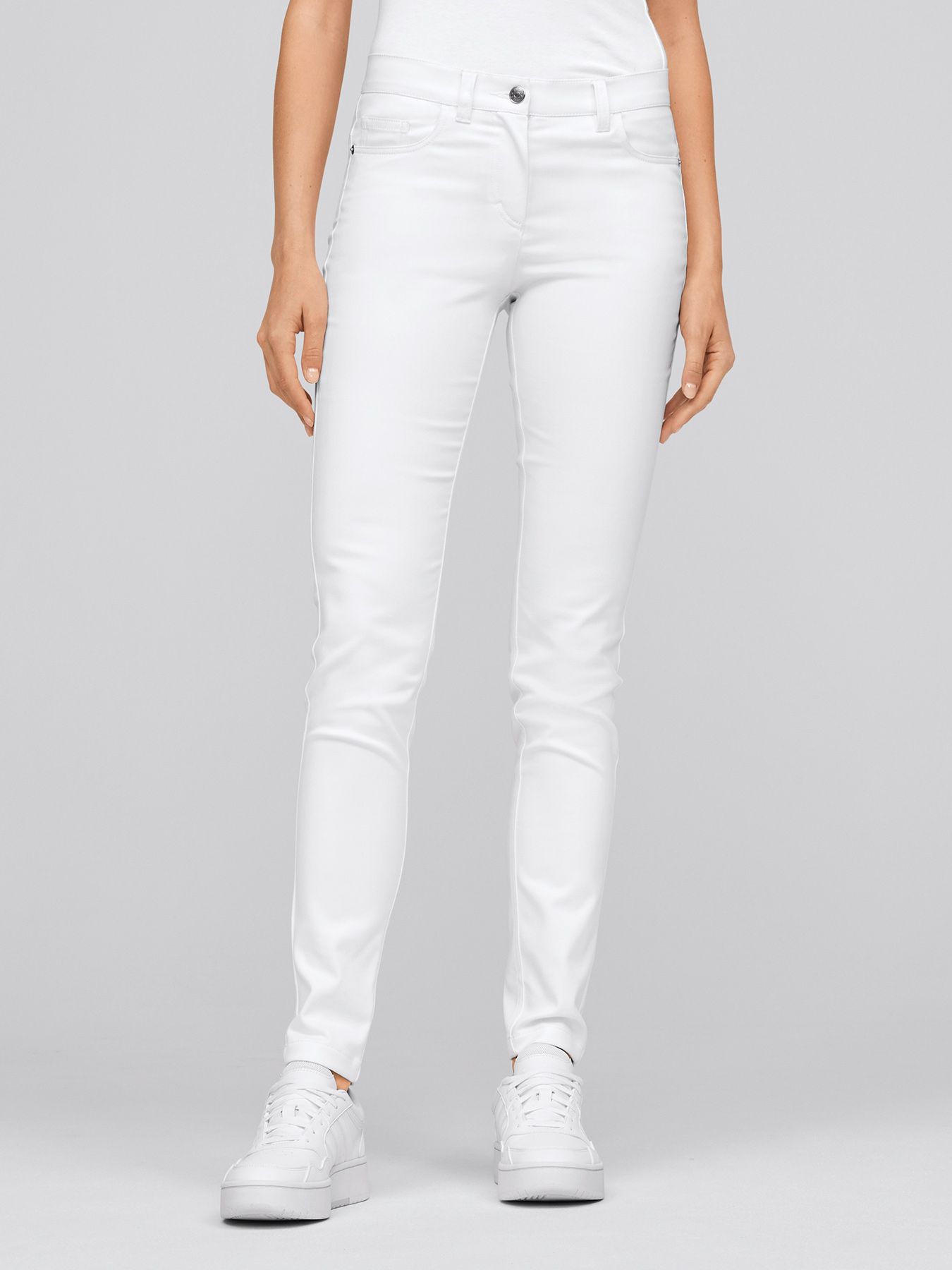 Damesjeans met normale taillehoogte MESSINA – ondoorzichtige coverflex-stretch