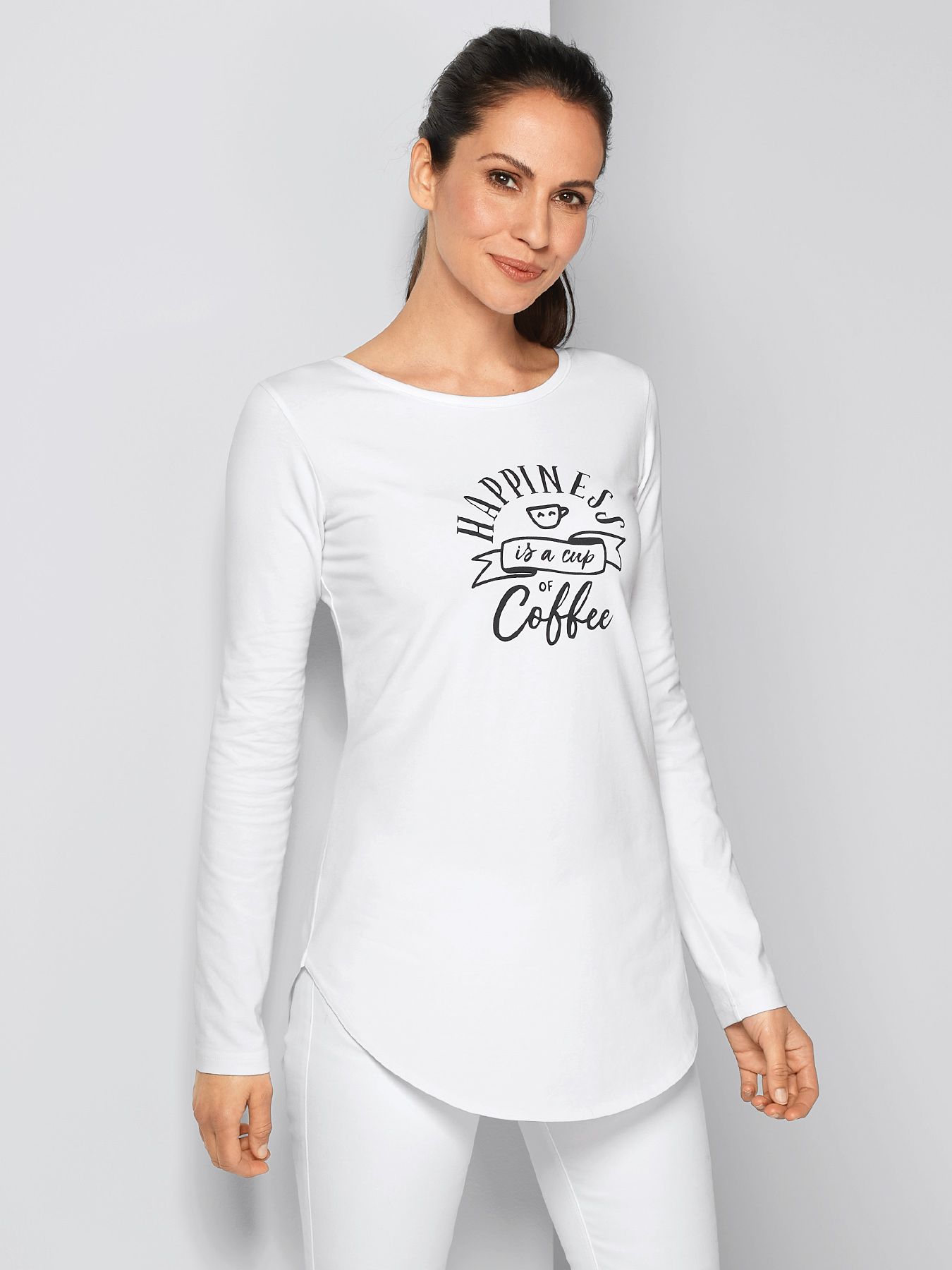 Damesshirt met "Coffee" bedrukking 