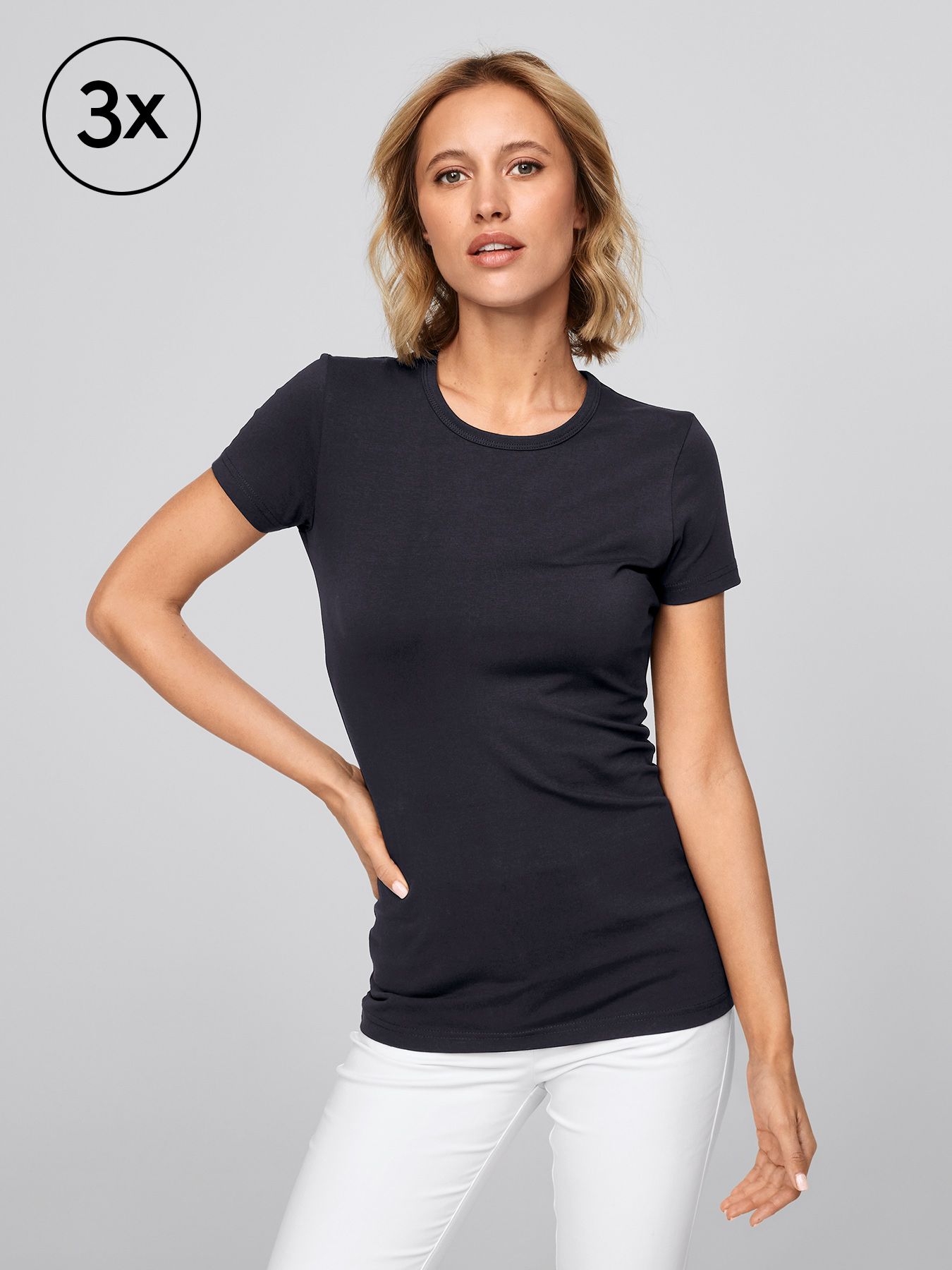 Damesshirt BARI 3-pack