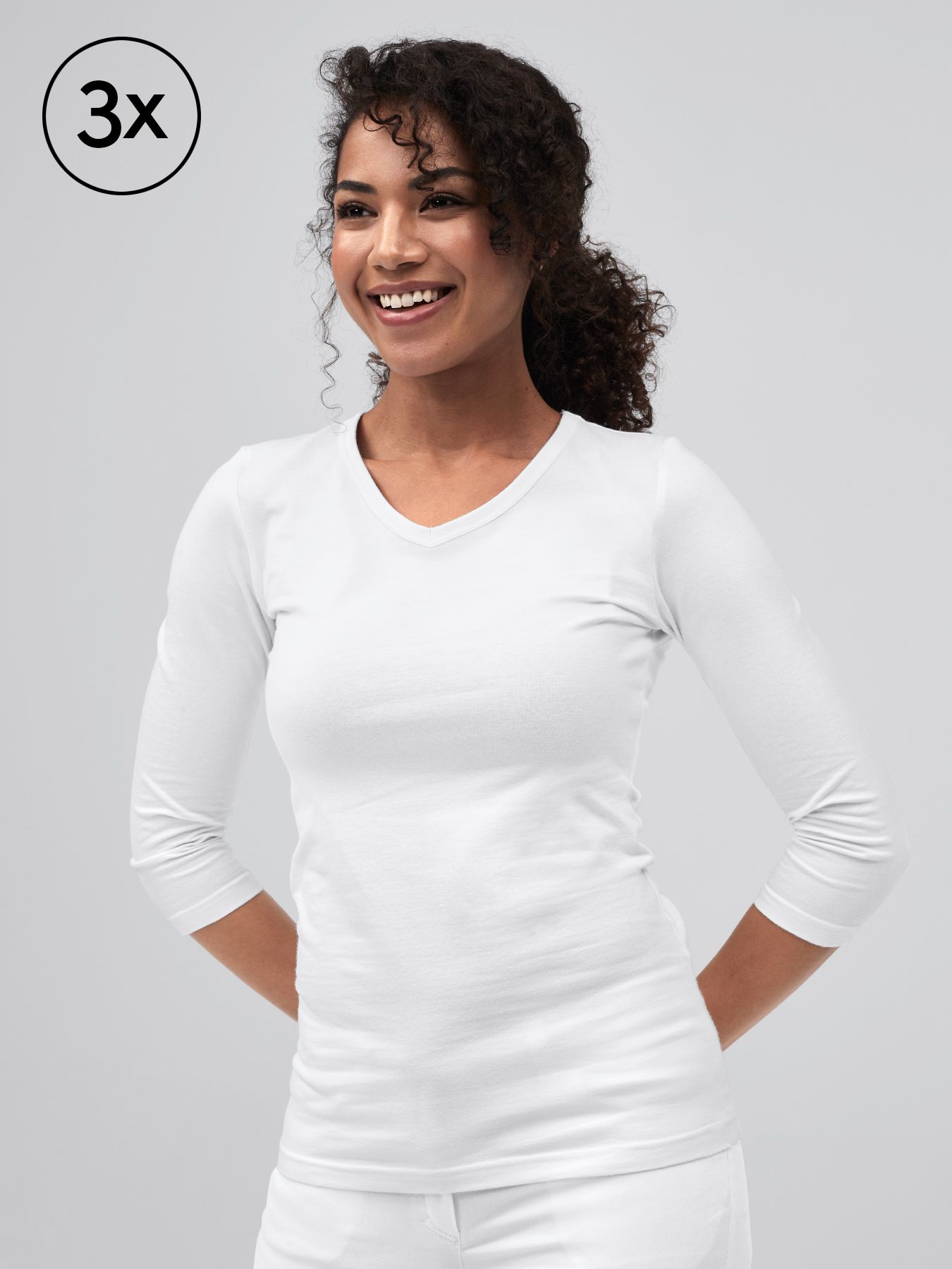 Shirt met ¾-mouw PAU 3-pack