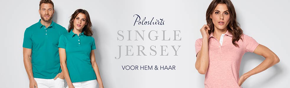 Poloshirts in single jersey Poloshirts in single jersey