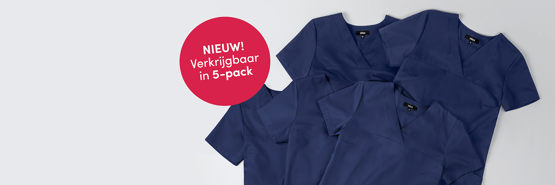 Slip-on tuniek in een 5-pack in marine