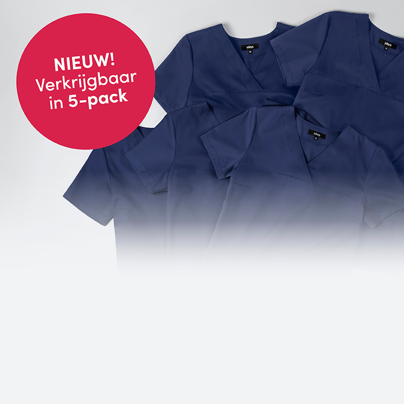 Slip-on tuniek in een 5-pack in marine